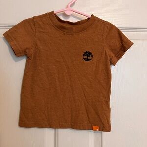 Baby Boy Timberland  Short Sleeve T-Shirt Brown With Black Logo Size infant 12M